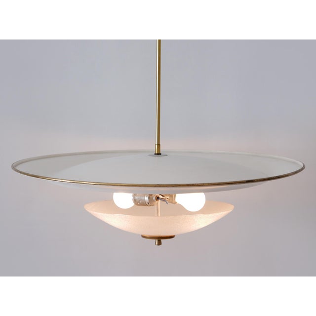 1950s Large Mid-Century Modern UFO Ceiling or Pendant Lamp, Germany, 1950s For Sale - Image 5 of 18
