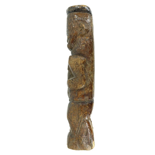 African Early 20th Century Urhobo Shrine Wood Figure Nigeria For Sale - Image 3 of 6
