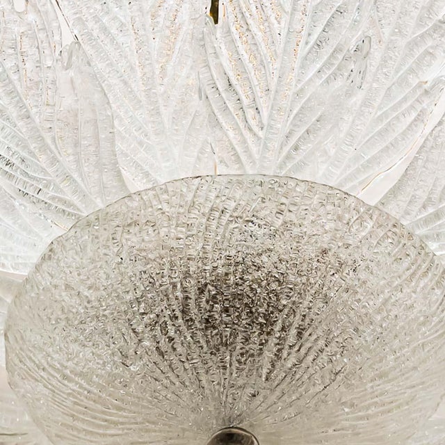 Ceiling Light Leaves Murano Glass Chandelier, 1940s For Sale - Image 3 of 6