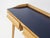 Vintage Italian Console Table with Drawers in Lemonwood and Navy Blue Glass by Silvio Cavatorta, 1956 For Sale - Image 6 of 9