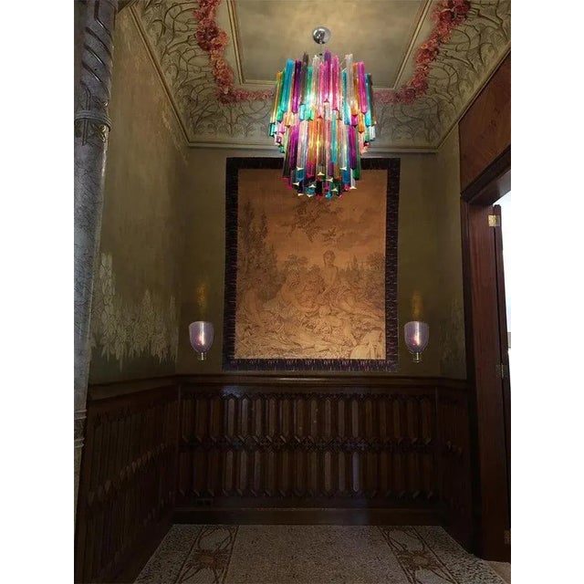 Multi-Colored Triedri Ceiling Lamps, 1970s, Set of 3 For Sale - Image 3 of 16