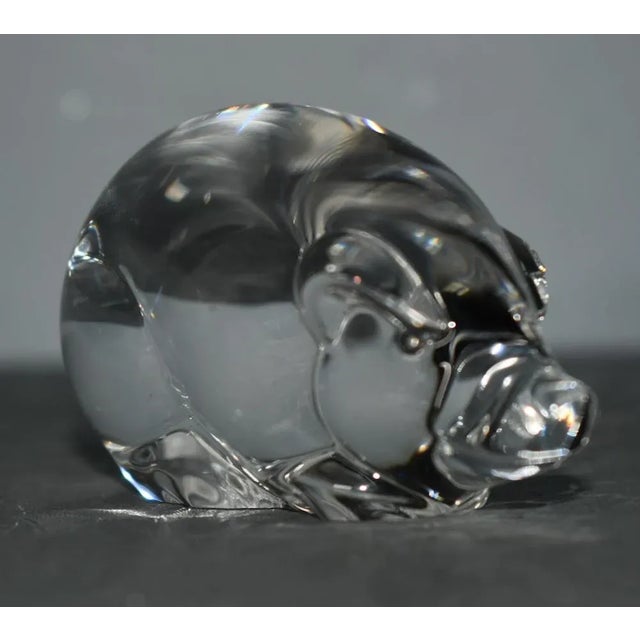 Vintage Steuben Crystal Pig Figurine For Sale - Image 10 of 11