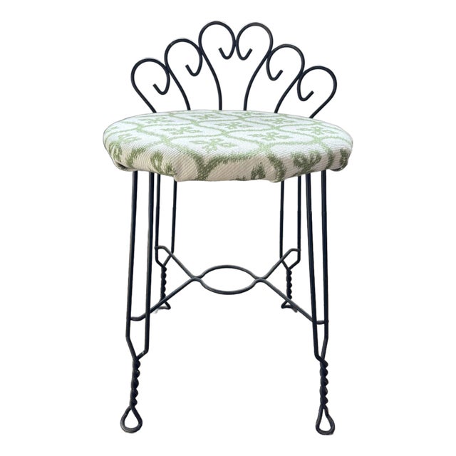 Mid 20th Century Vintage Vanity Stool For Sale