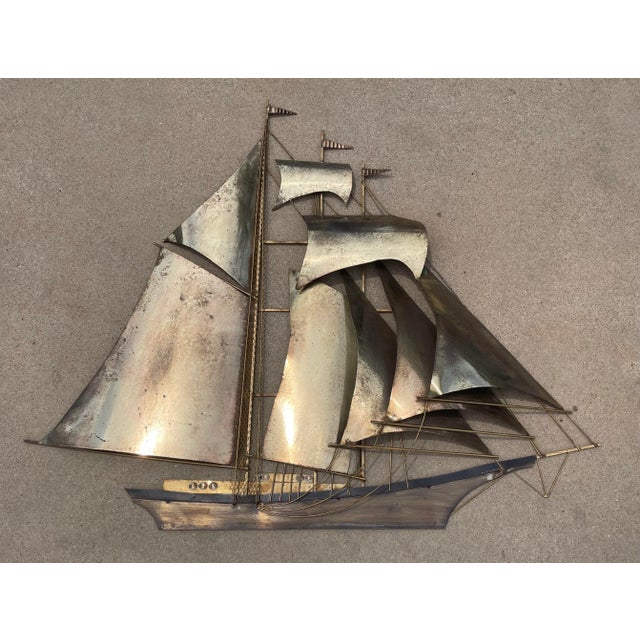Curtis Jere Vintage Brutalist Jere Style Ship Wall Art For Sale - Image 4 of 10