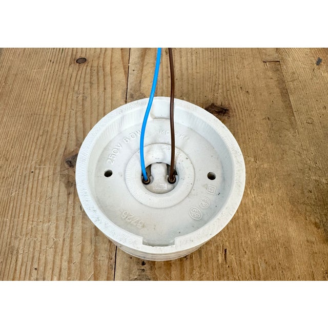 Vintage White Porcelain Ceiling Light, 1970s For Sale - Image 6 of 9