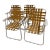 Vintage Aluminum Strap Folding Chairs - Set of 4 For Sale