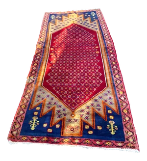 Vintage Wool and Silk Blend Rug