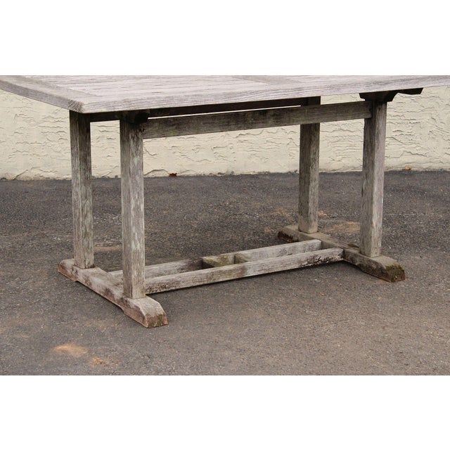 Early 21st Century Gloster Teak Outdoor Patio Dining Table With Four Chairs For Sale - Image 5 of 18