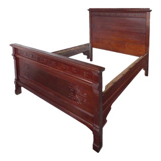 Double Bed Antique Mahogany For Sale