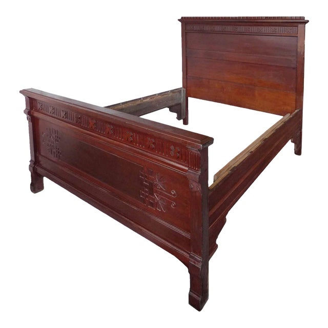 Double Bed Antique Mahogany For Sale
