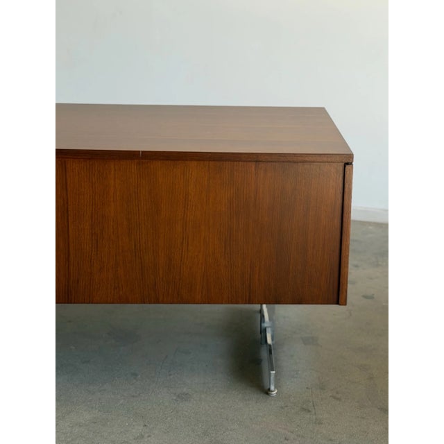 Brown Mid Century Modern Executive Desk For Sale - Image 8 of 13