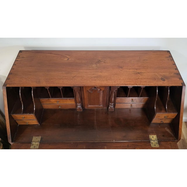 Antique American Early 19th C Mahogany Chippendale Ball & Claw Slant Front Desk For Sale - Image 10 of 15
