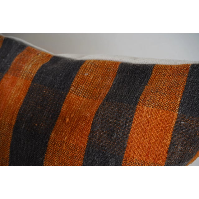Turkish Kilim Lumbar Pillow Cover - A Pair For Sale - Image 4 of 5