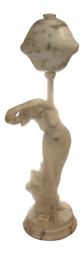 French Art Nouveau Lamp Topless Dancer Circa 1880