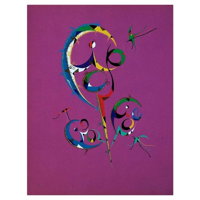 Rafael Alberti, Letter F, Lithograph, 1972 For Sale