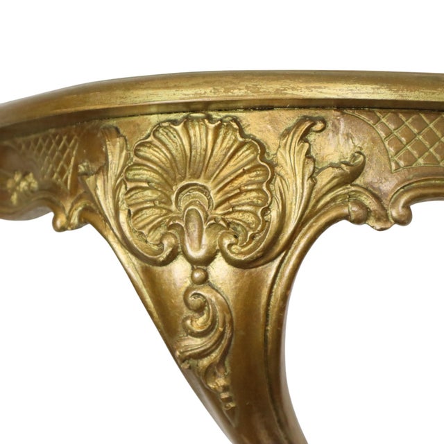 Gilt Rococo-Style Mirror with Console, France, 1950s, Set of 2 For Sale - Image 9 of 17