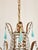 Metal Vintage Gilt Metal Italian Chandelier With Blue Opaline Crystals For Sale - Image 7 of 12