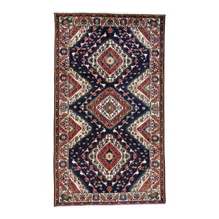 1970s Hand Knotted Persian Bakhtiari Oriental Rug For Sale