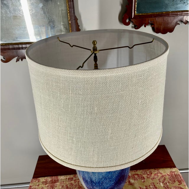 Early 20th Century Flambé Glaze Vase Lamp W/ Vintage Levolier Hardware For Sale - Image 16 of 16