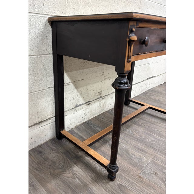 Early 20th Century Antique Louis XVI Style Console Table Sideboard With Faux Drawers For Sale - Image 5 of 9