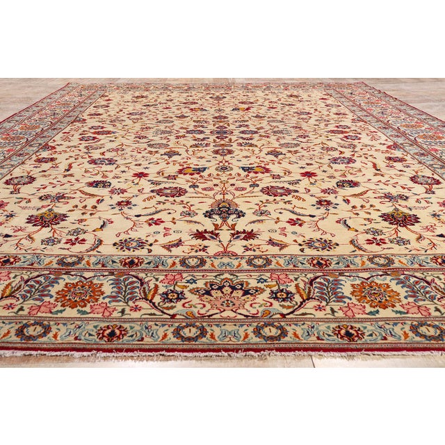 Late 19th Century Persian Kashan Rug, 10'03 X 16'02 For Sale - Image 9 of 10
