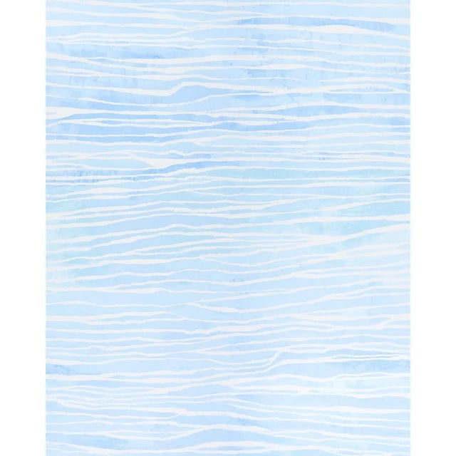 Schumacher Terra Wallpaper Panel Set in Pacific - 2 Panels For Sale