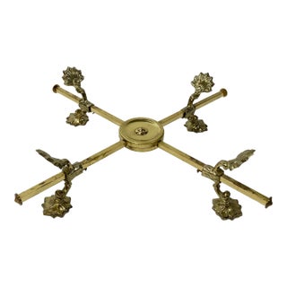 Antique 19th C English Regency Style Brass Stand or Trivet For Sale