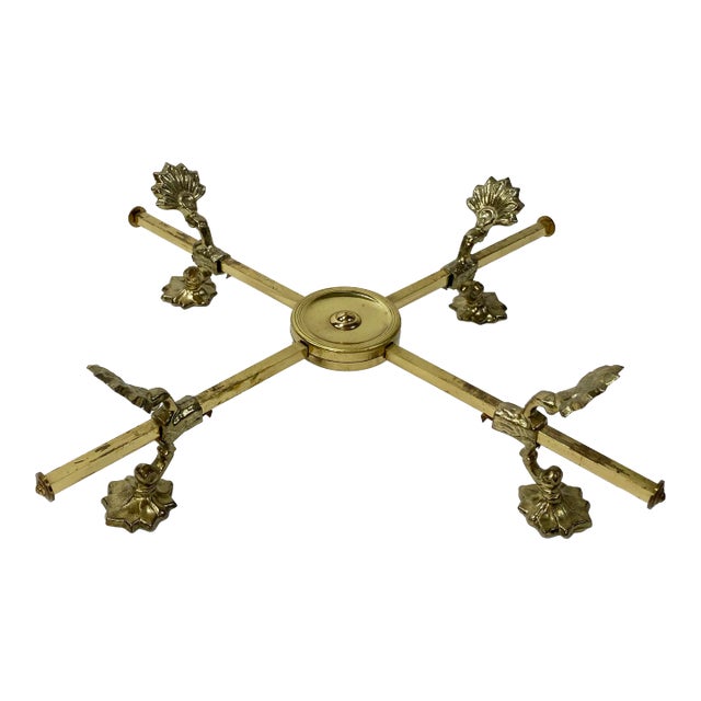 Antique 19th C English Regency Style Brass Stand or Trivet For Sale
