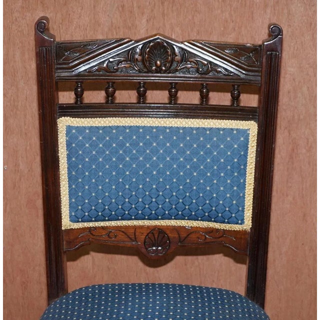 Victorian Solid Hardwood Dining Chairs from Maple & Co., Set of 4 For Sale - Image 12 of 18