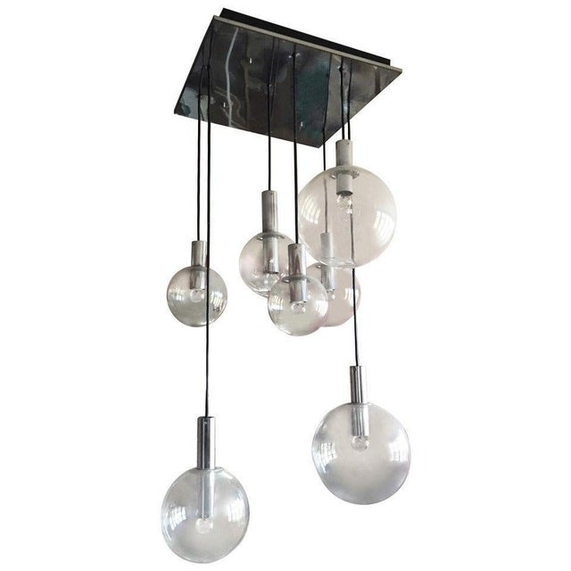 Mid-Century Modern Mid 20th Century RAAK Chandelier Lamp Ceiling Fixture / Sonneman Gaetano Sciolari / Lightolier For Sale - Image 3 of 3