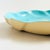 Mid-Century Modern Large California Pottery Turquoise and Cream Circular Tray For Sale - Image 3 of 9