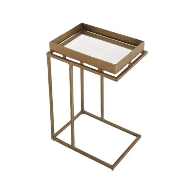 Discover versatile modern industrial sophistication with this Crate & Barrel Echo C-Table. The open architectural base is...