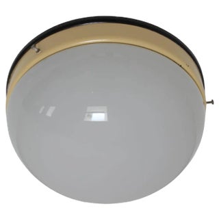 Mid-Century Glass Ceiling Lamp, Flush Mount or Wall Lamp, 1960s For Sale