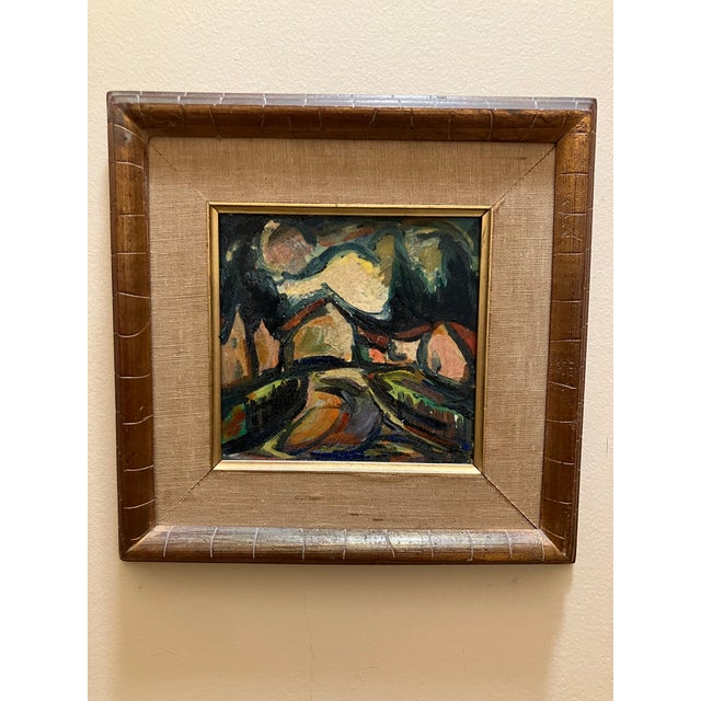 1930s or 1940s German expressionist painting. This powerfully colorful painting is a mystery as I cannot find a signature....