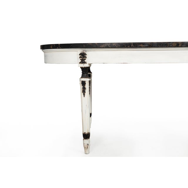 Black Napoleon III Ovular Dining Table With Nero Portoro Marble Top For Sale - Image 8 of 18