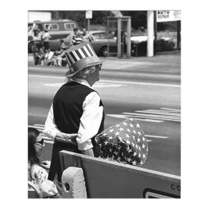 1976 Waiting for the Parade Photograph by Don Ware