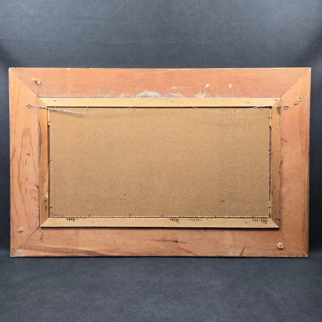 Gray Mid 20th Century Field Landscape Painting by Don Hornberger, Framed For Sale - Image 8 of 9