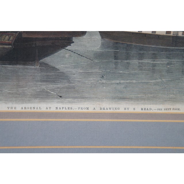 Black Set of 2 Smyth & Weedon Antique Nautical Maritime Galleon Ship Engravings 22" For Sale - Image 8 of 12