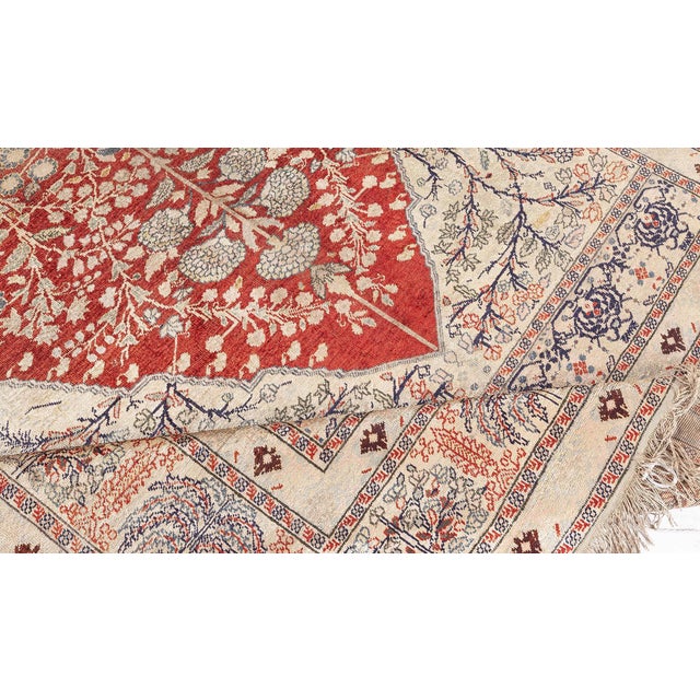 Textile Doris Leslie Blau Antique Turkish Silk Prayer Rug For Sale - Image 7 of 8