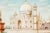 Victorian Superb Antique Grand Tour Taj Mahal Portrait Miniature Painting India Souvenir Gold Filled Frame Art Collectible For Sale - Image 3 of 15