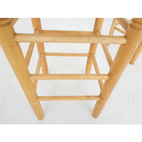 Vintage Rattan Bar Stools, Netherlands, 1970s, Set of 2 For Sale - Image 3 of 4