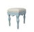 Vintage Neoclassical-Style, Hand-Carved, Upholstered Stool. For Sale In New York - Image 6 of 8