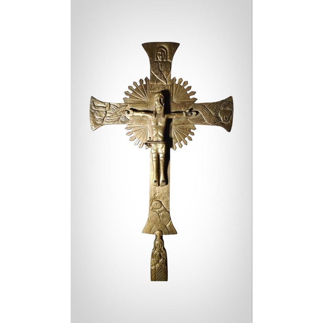 Large Processional or Altar Cross, 1880s For Sale - Image 3 of 14