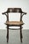This original Cosmos vintage webbing side/dining chair/cafe chair features an elegantly curved wooden frame in Thonet...