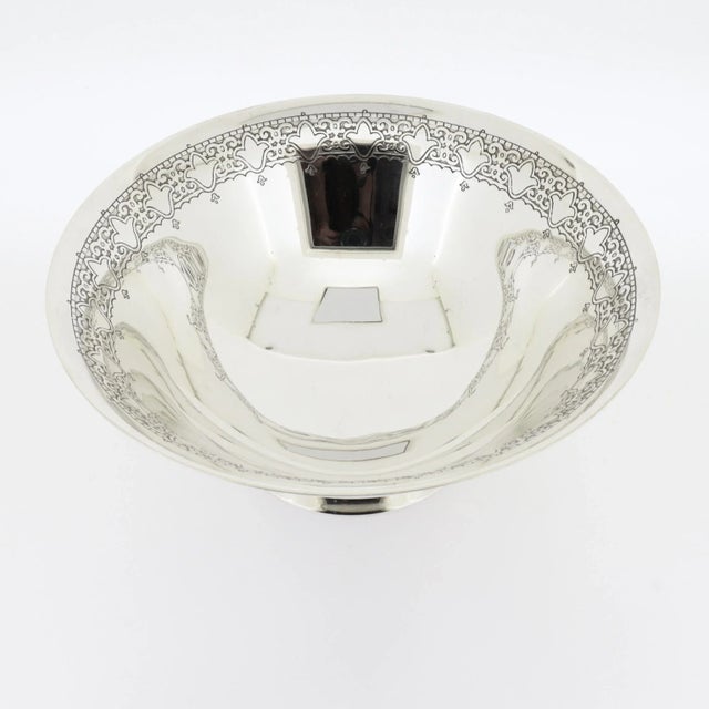 Antique Art Deco Tiffany & Co. Sterling Silver Engraved Bowl For Sale - Image 10 of 13