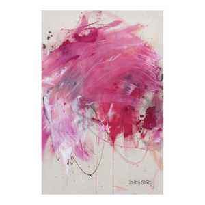 Contemporary Abstract Mixed Media on Raw Canvas "Choose Love Iii" by Daniela Schweinsberg