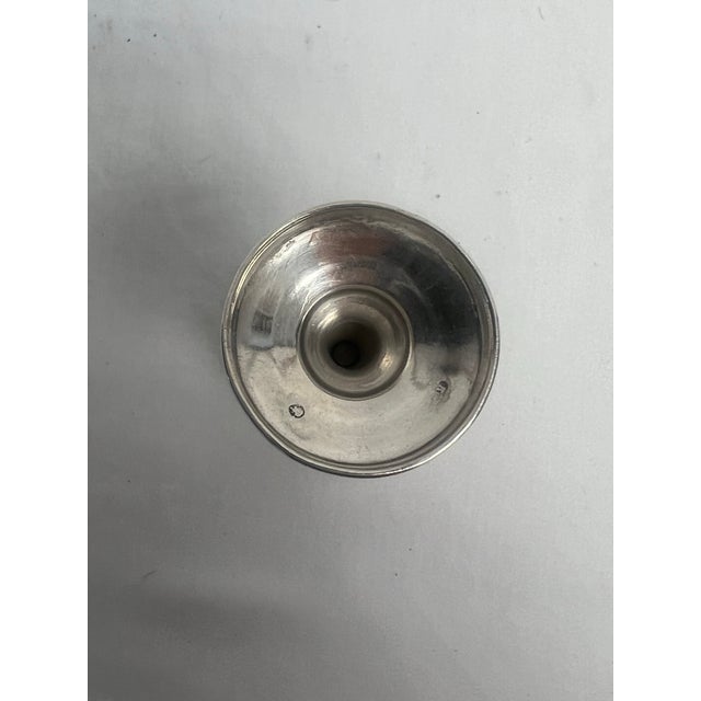 Russia circa 1900 sterling Kiddush cup with open cartouche which can be engraved.