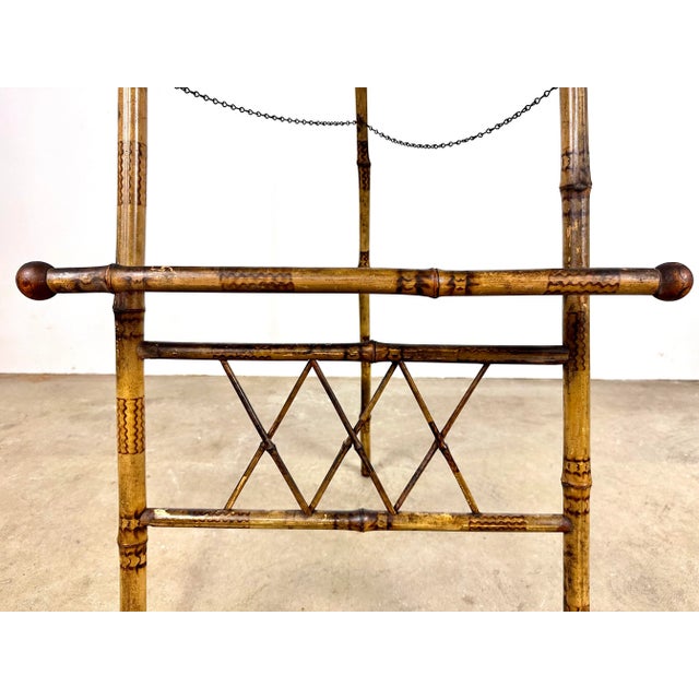 Antique Late 19th Century English Scorched Bamboo Display Easel For Sale In New York - Image 6 of 12