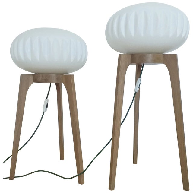Large Mid-Century Floor Lamps from Krásná Jizba for ÚLUV, 1970s, Set of 2 For Sale - Image 13 of 13