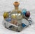 Mid-Century Modern Mid-Century Glass Cherry Blossom Liquor Decanter Serving Set & Etched Shot Glass For Sale - Image 3 of 10